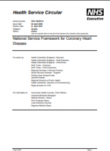 HSC (2000) 012: National service framework for coronary heart disease